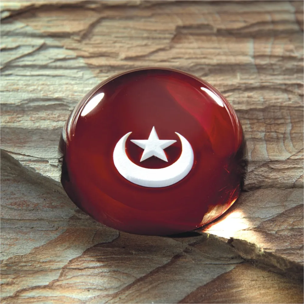 Cam Kağıt Ağırlığı 'Ay Yıldız'